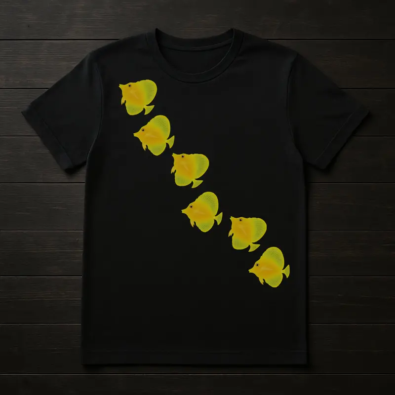 A School Of Yellow Tangs Unisex T-Shirt (Pre Order) 1