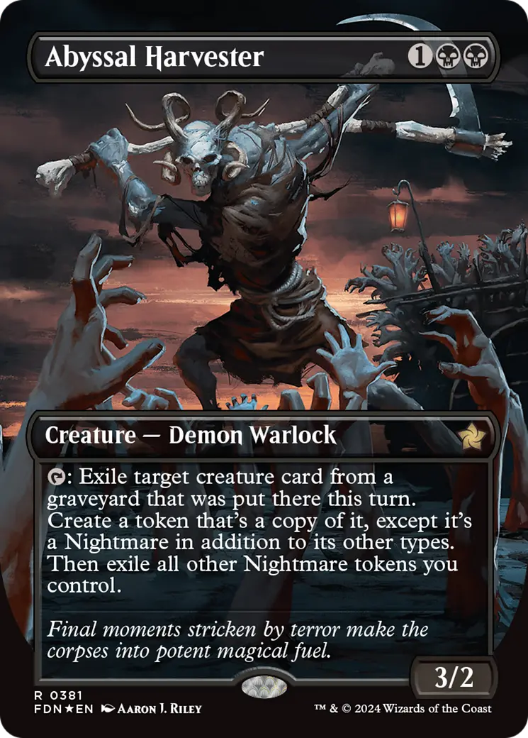 Abyssal Harvester (Borderless) (Mana Foil) [Foundations] 1