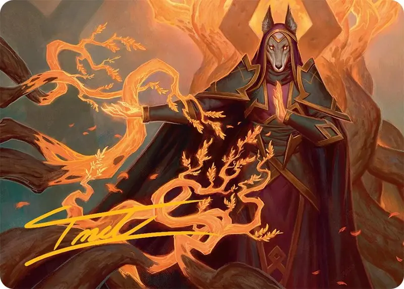 Abzan Devotee Art Card (10/54) (Gold-Stamped Signature) [Tarkir: Dragonstorm Art Series] 1
