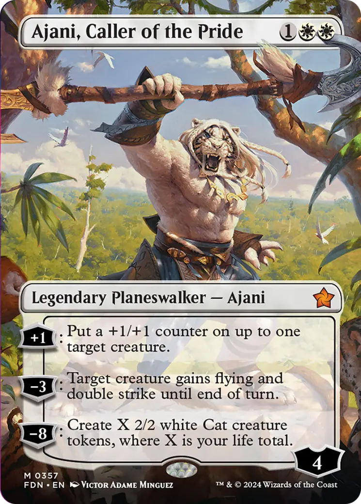 Ajani, Caller Of The Pride (Borderless) [Foundations] 1