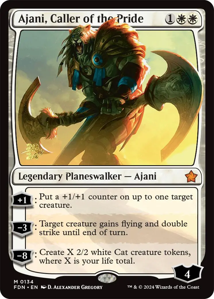 Ajani, Caller Of The Pride [Foundations Prerelease Promos] 1
