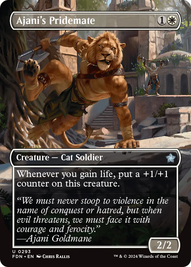 Ajani's Pridemate (Borderless) [Foundations] 1