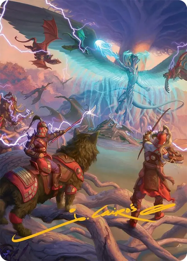 All-Out Assault Art Card (50/54) (Gold-Stamped Signature) [Tarkir: Dragonstorm Art Series] 1