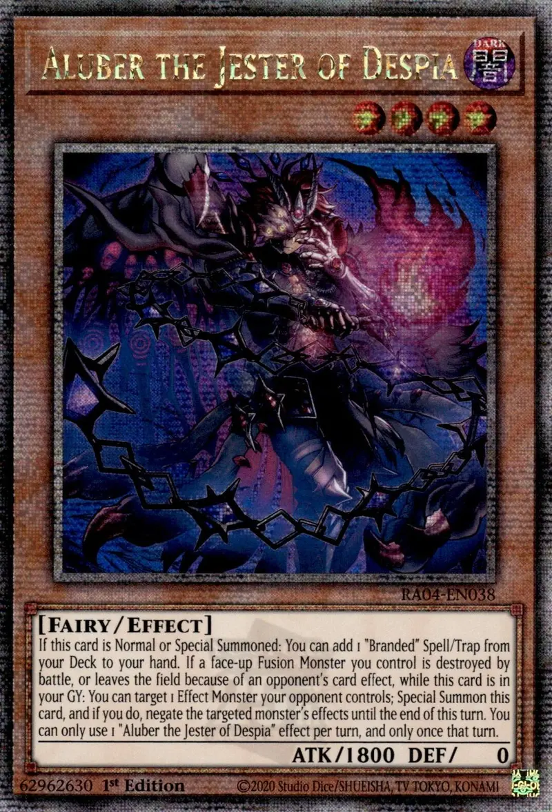 Aluber The Jester Of Despia (New Art) [Ra04-En038] Quarter Century Secret Rare 1