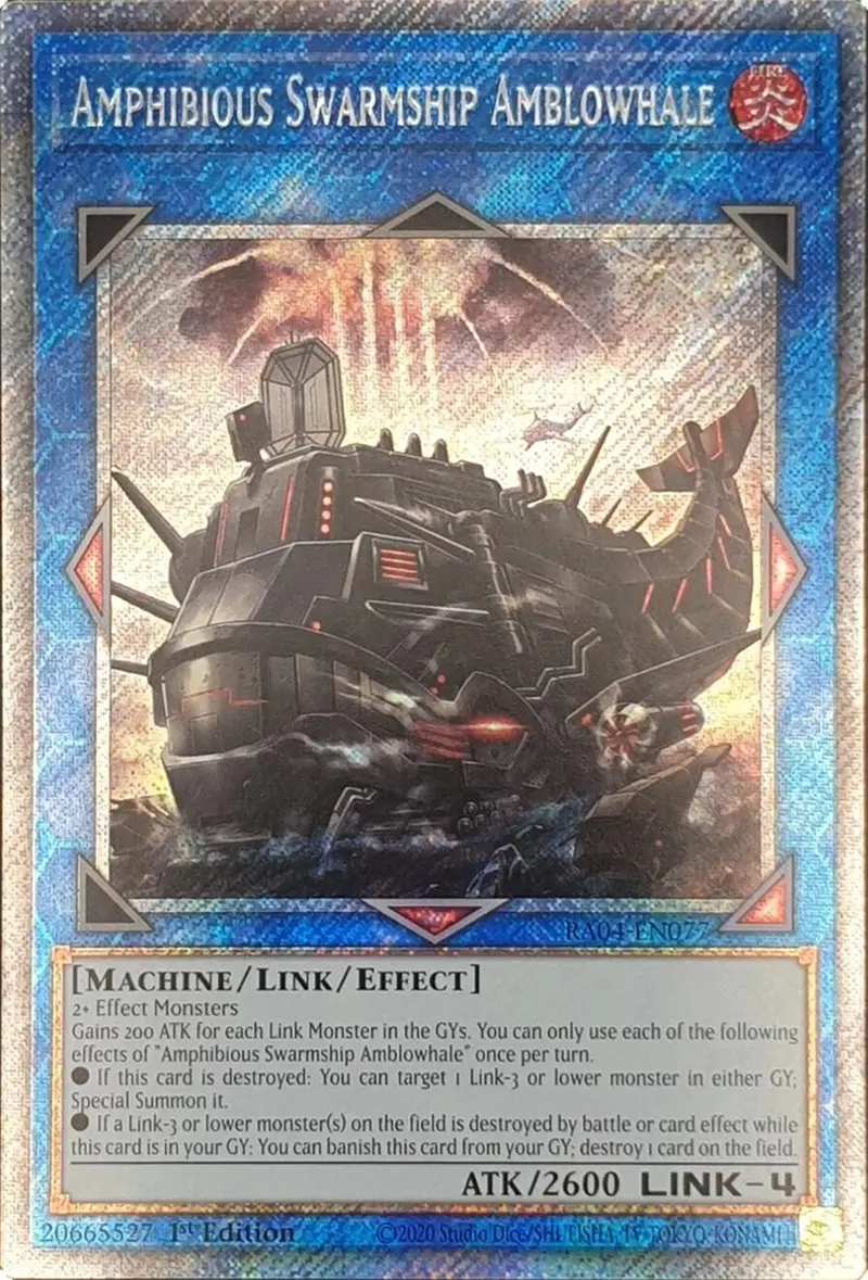 Amphibious Swarmship Amblowhale [Ra04-En077] Platinum Secret Rare 1