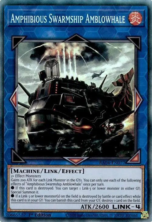 Amphibious Swarmship Amblowhale [Ra04-En077] Prismatic Collector's Rare 1