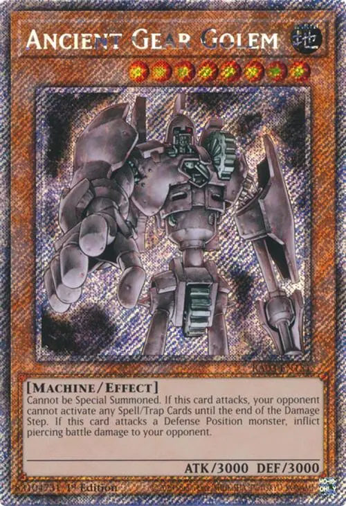 Ancient Gear Golem (Platinum Secret Rare) [Ra03-En151] Platinum Secret Rare 1