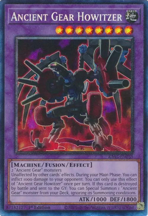 Ancient Gear Howitzer (Cr) [Ra03-En035] Prismatic Collector's Rare 1