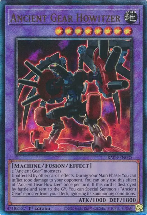 Ancient Gear Howitzer (Utr) [Ra03-En035] Prismatic Ultimate Rare 1