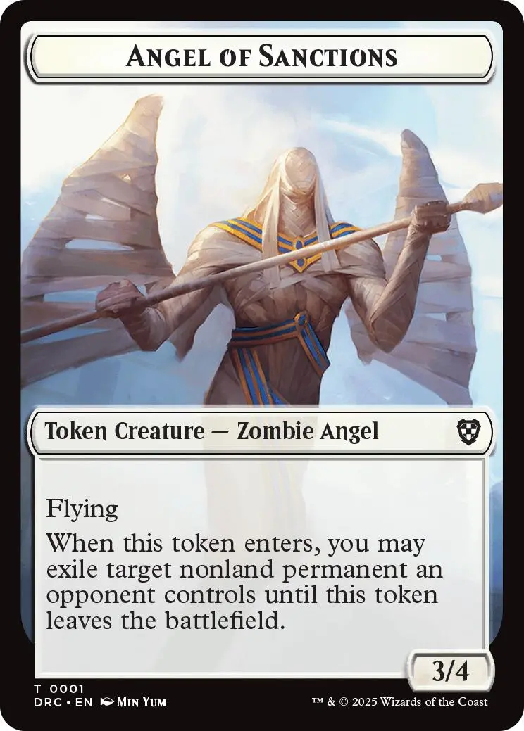 Angel Of Sanctions // Zombie (0003) Double-Sided Token [Aetherdrift Tokens] 1