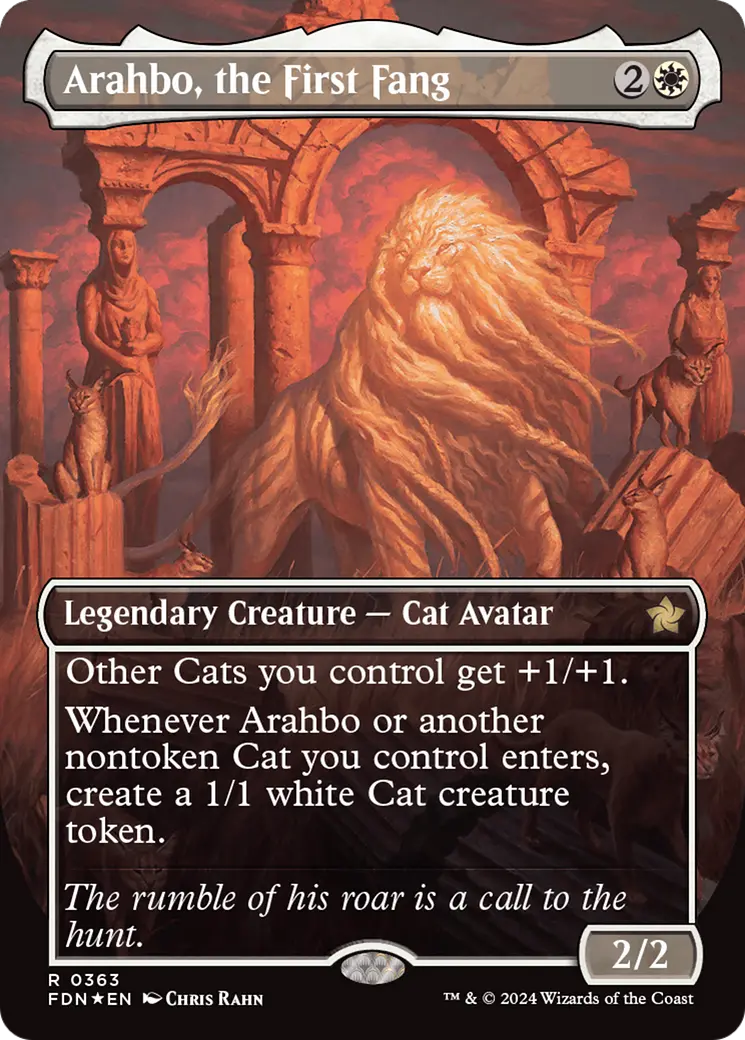 Arahbo, The First Fang (Borderless) (Mana Foil) [Foundations] 1
