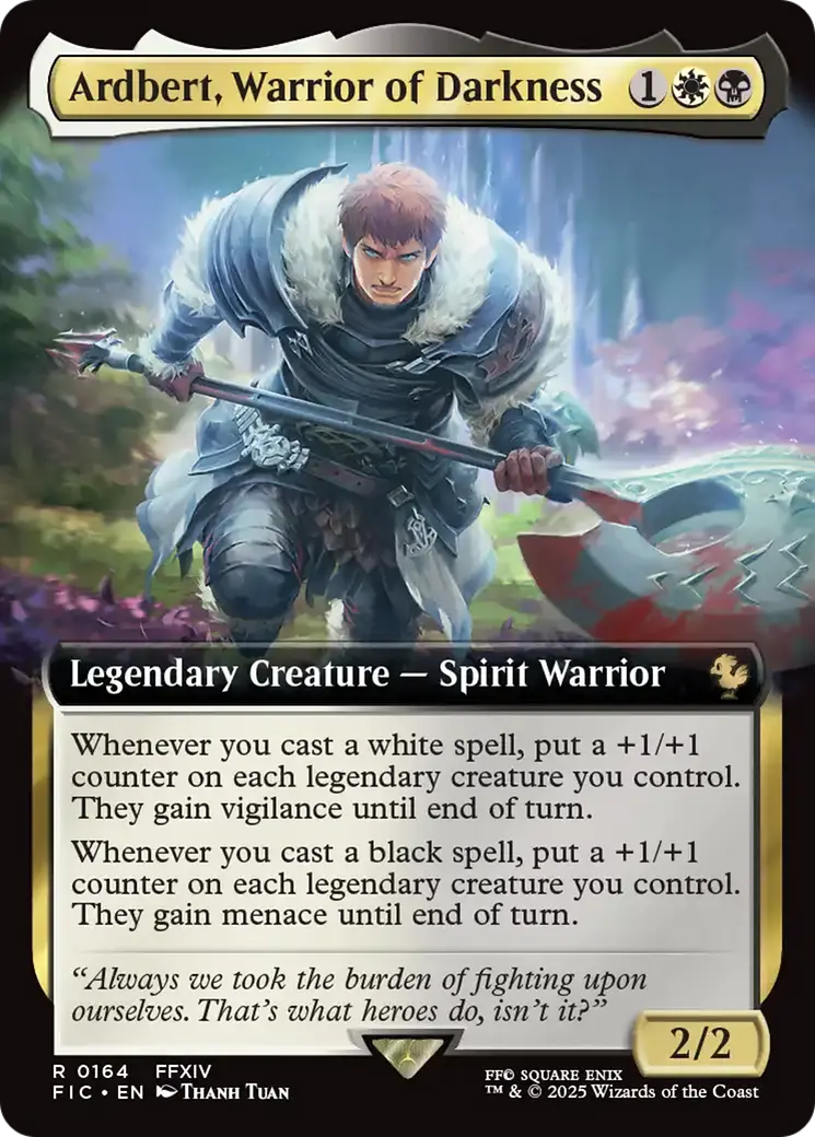 Ardbert, Warrior Of Darkness (Extended Art) [Final Fantasy Commander] 1