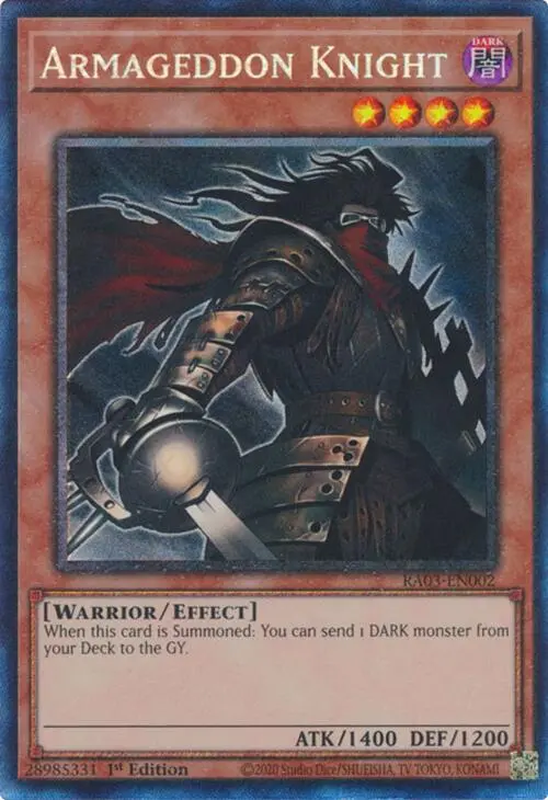 Armageddon Knight (Cr) [Ra03-En002] Prismatic Collector's Rare 1