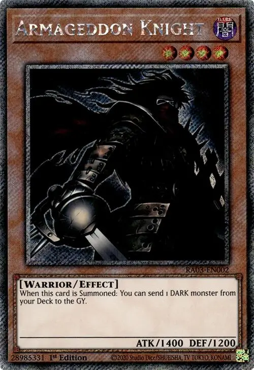Armageddon Knight (Platinum Secret Rare) [Ra03-En002] Platinum Secret Rare 1