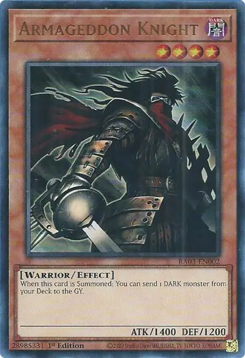 Armageddon Knight (Ur) [Ra03-En002] Ultra Rare 1