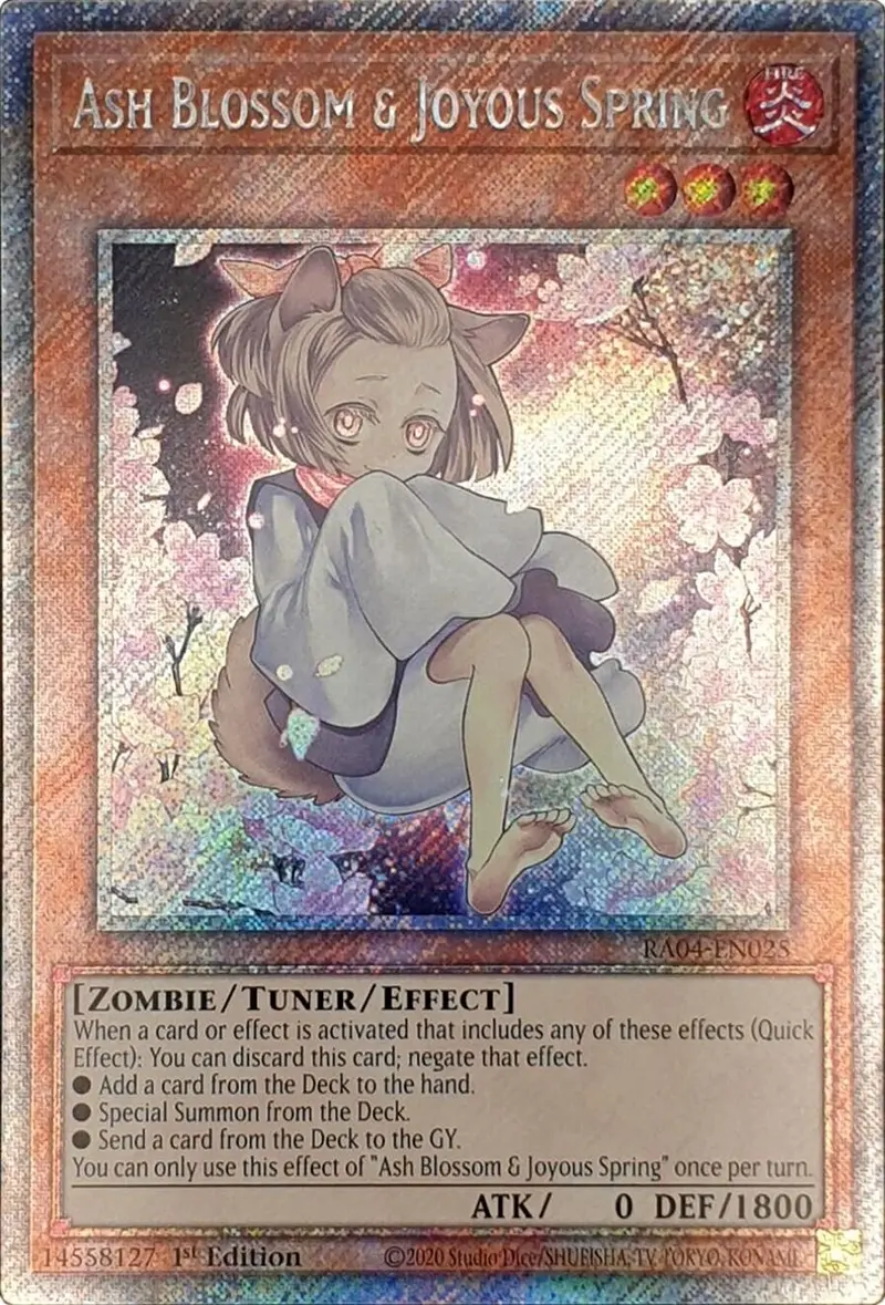 Ash Blossom & Joyous Spring (Alternate Art) [Ra04-En025] Platinum Secret Rare 1
