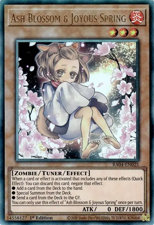Ash Blossom & Joyous Spring (Alternate Art) [Ra04-En025] Prismatic Ultimate Rare 1