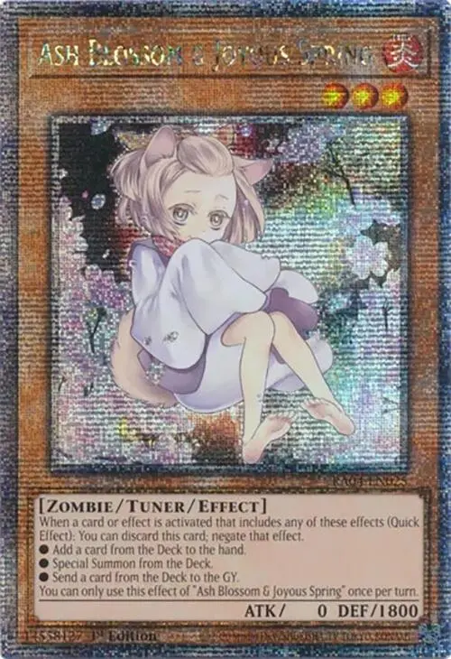Ash Blossom & Joyous Spring (Alternate Art) [Ra04-En025] Quarter Century Secret Rare 1