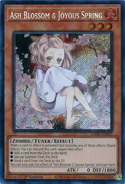 Ash Blossom & Joyous Spring (Alternate Art) [Ra04-En025] Secret Rare 1