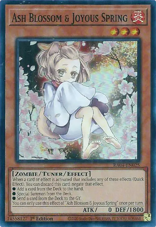 Ash Blossom & Joyous Spring (Alternate Art) [Ra04-En025] Super Rare 1