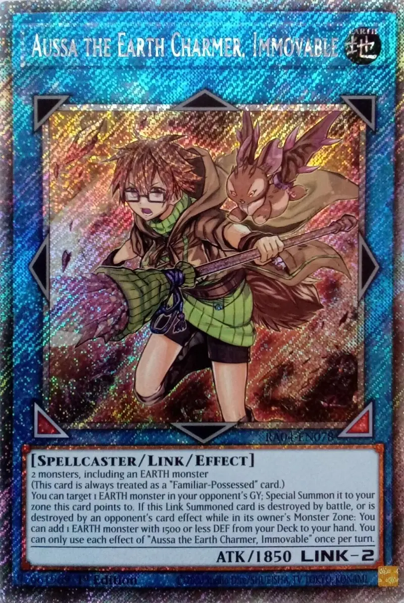 Aussa The Earth Charmer, Immovable [Ra04-En078] Platinum Secret Rare 1