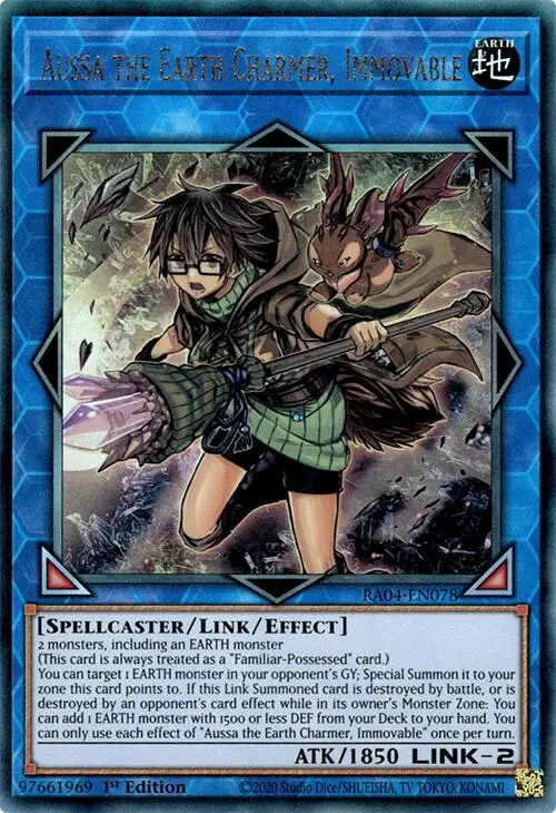 Aussa The Earth Charmer, Immovable [Ra04-En078] Prismatic Ultimate Rare 1