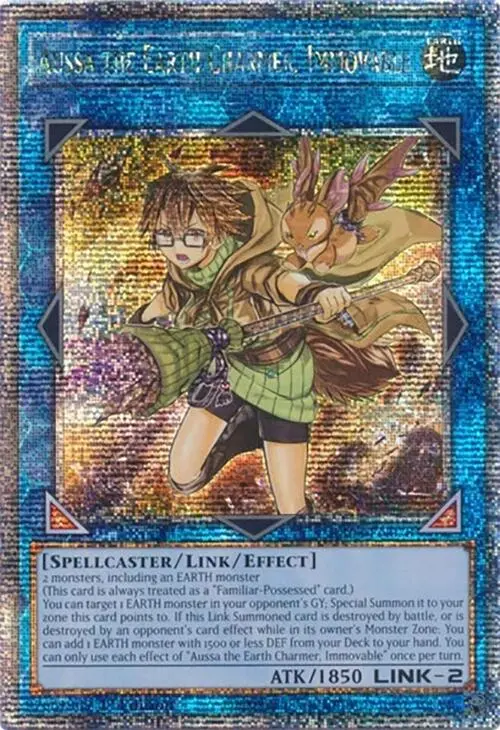 Aussa The Earth Charmer, Immovable [Ra04-En078] Quarter Century Secret Rare 1