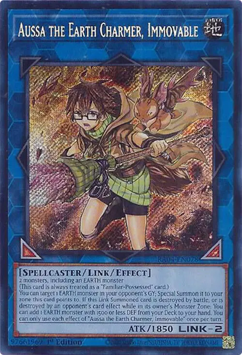 Aussa The Earth Charmer, Immovable [Ra04-En078] Secret Rare 1