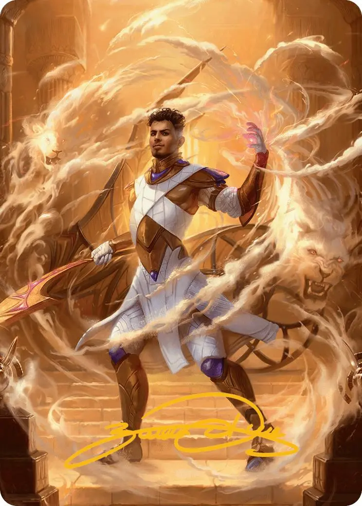 Basri, Tomorrow's Champion Art Card (Gold-Stamped Signature) [Aetherdrift Art Series] 1
