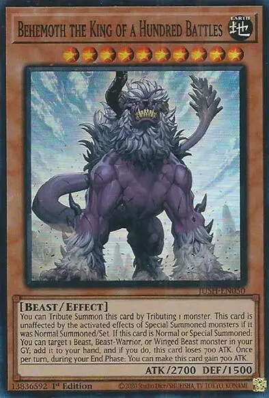 Behemoth The King Of A Hundred Battles (Super Rare) [Jush-En050] Super Rare 1