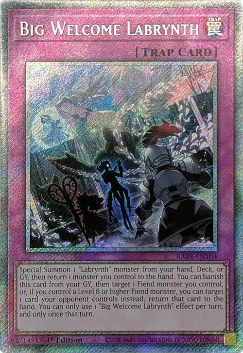 Big Welcome Labrynth [Ra04-En104] Platinum Secret Rare 1