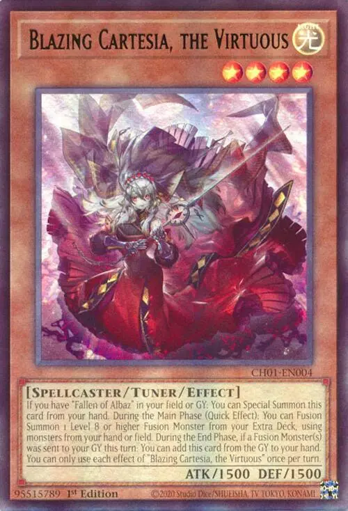 Blazing Cartesia, The Virtuous [Ch01-En004] Ultra Rare 1