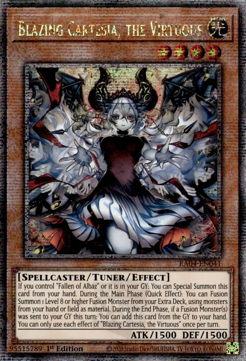 Blazing Cartesia, The Virtuous (New Art) [Ra04-En041] Quarter Century Secret Rare 1