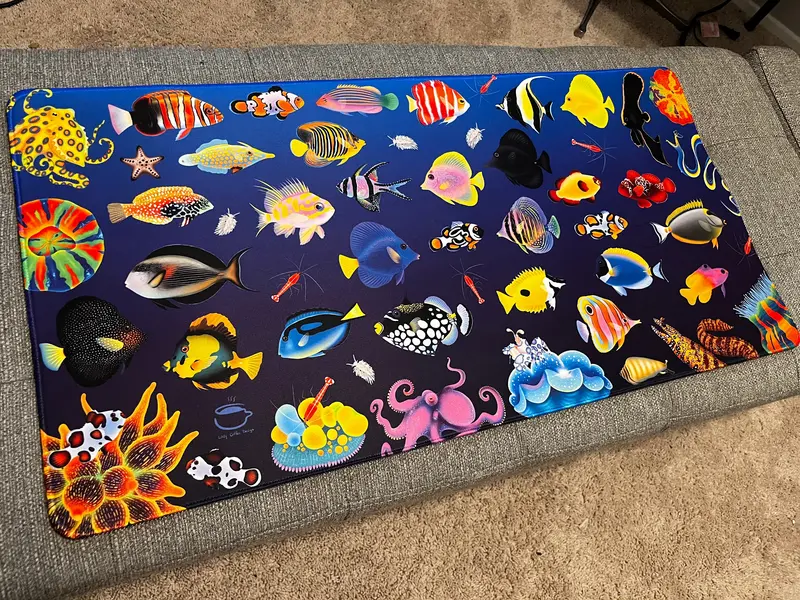 Blue Reef Saltwater Fish Mousepad/ Deskmat 1