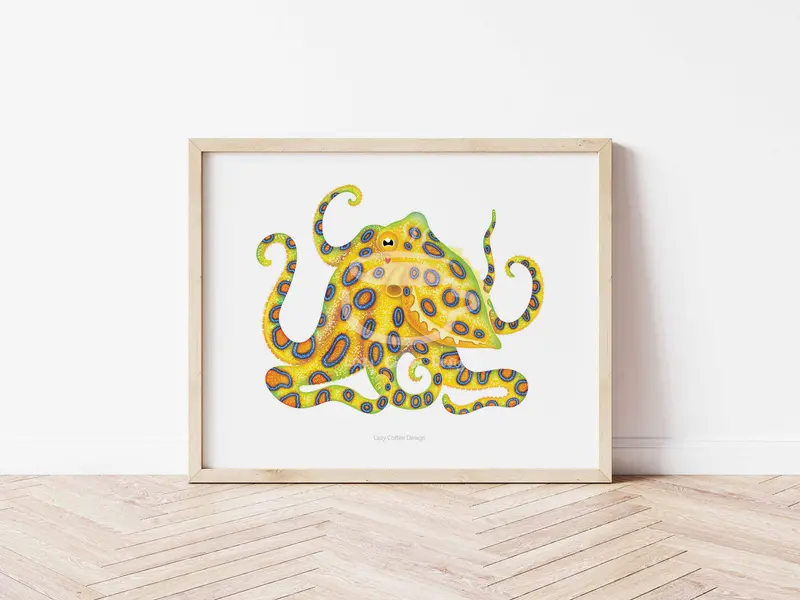 Blue Ringed Octopus Fine Art Print 1