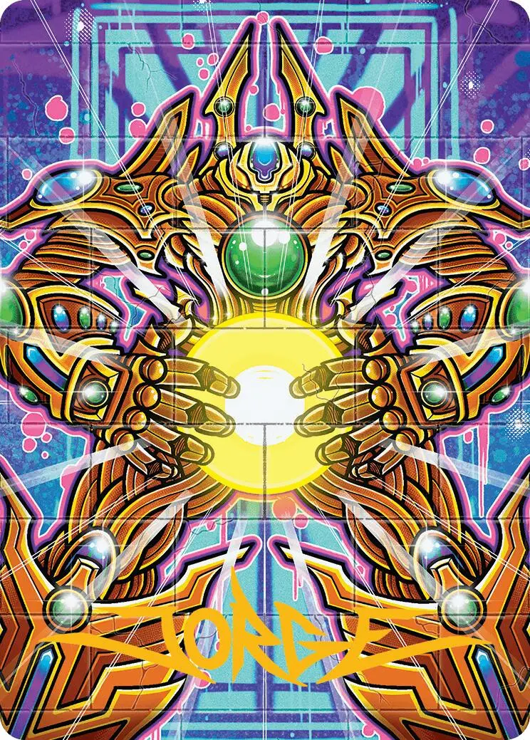 Brightglass Gearhulk Art Card (Gold-Stamped Signature) [Aetherdrift Art Series] 1