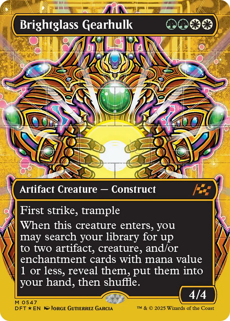 Brightglass Gearhulk (Borderless) (First-Place Foil) [Aetherdrift] 1