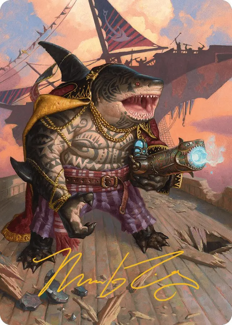 Captain Howler, Sea Scourge Art Card (4/54) (Gold-Stamped Signature) [Aetherdrift Art Series] 1