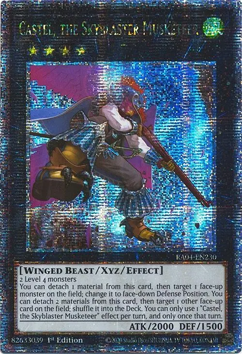 Castel, The Skyblaster Musketeer [Ra04-En230] Quarter Century Secret Rare 1