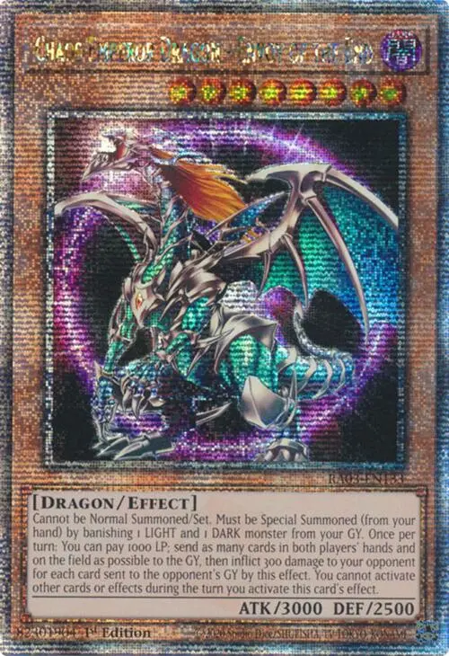 Chaos Emperor Dragon - Envoy Of The End (Quarter Century Secret Rare) [Ra03-En133] Quarter Century Secret Rare 1