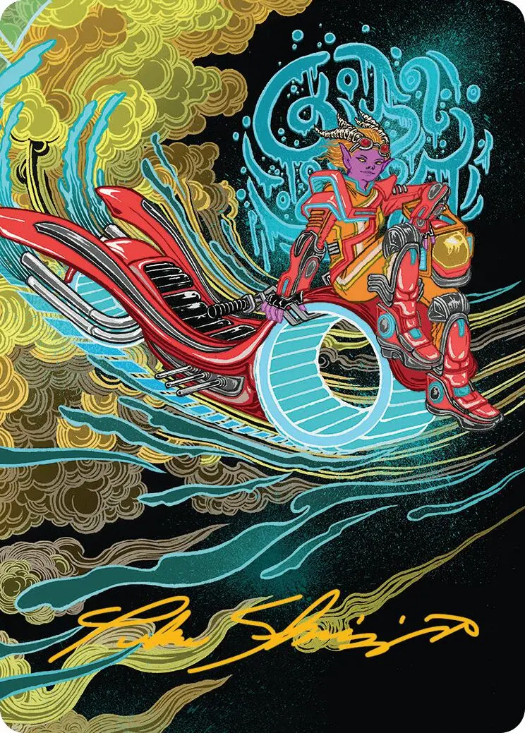 Cloudspire Skycycle Art Card (Gold-Stamped Signature) [Aetherdrift Art Series] 1