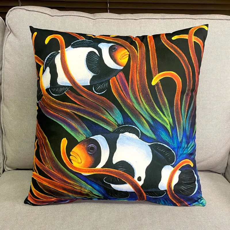 Clownfish And Sunburst Nem Pillow/ 18” 1