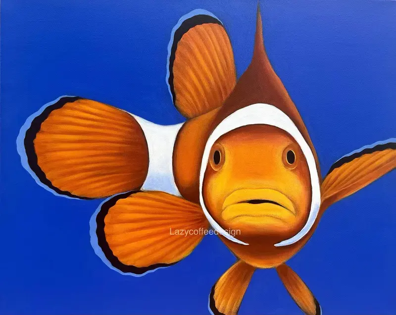 Clownfish On 16 X 20” Heavy Duty Gallery Wrap 1.5” Canvas ( Non Fluorescent) 1
