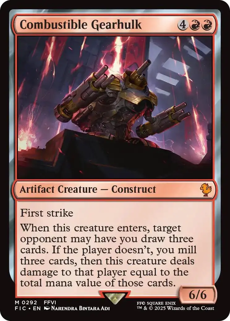 Combustible Gearhulk (Surge Foil) [Final Fantasy Commander] 1