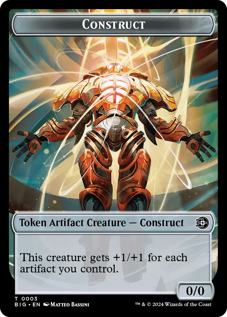Construct Token // Plot Token Double-Sided Token [Outlaws Of Thunder Junction: The Big Score Tokens] 1