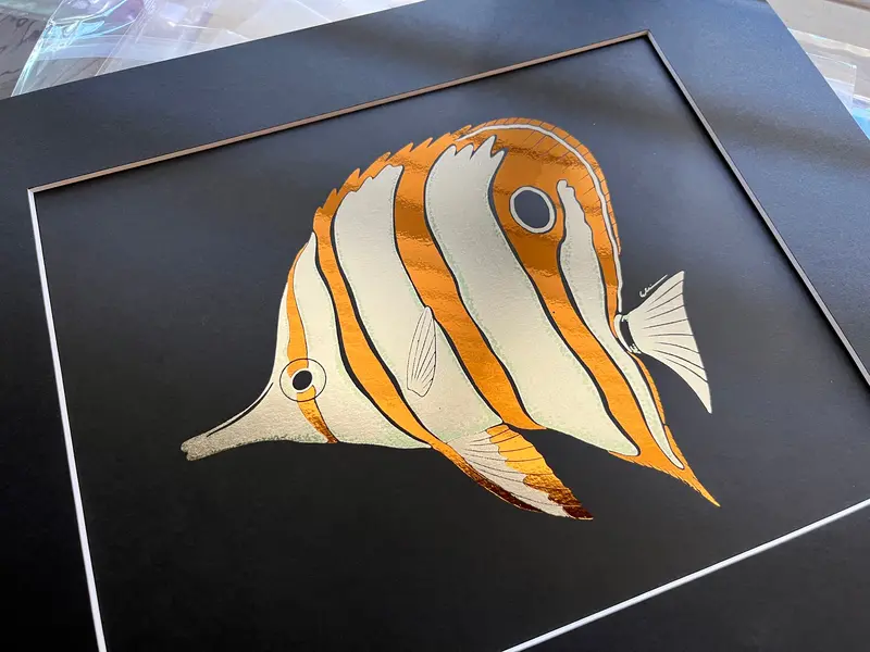Copperband Butterfly “Cooper” Foil Art Print 1