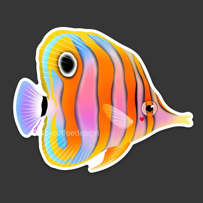 Copperband Butterfly “Cooper”Sticker 1