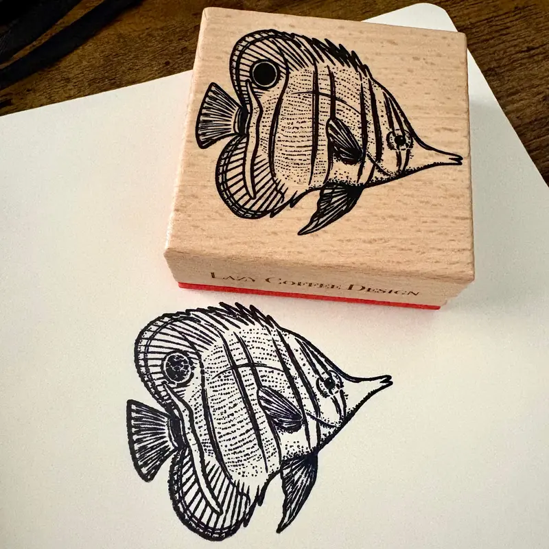 Copperband Butterfly Rubber Stamp 1