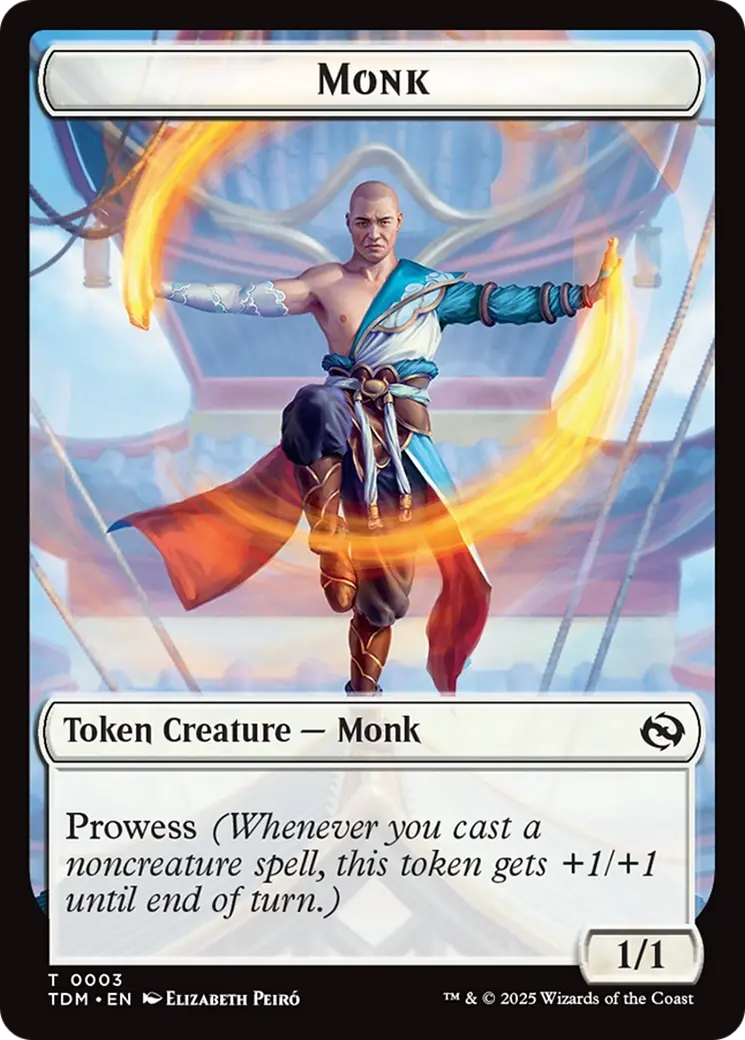 Copy // Monk Double-Sided Token [Tarkir: Dragonstorm Tokens] 1