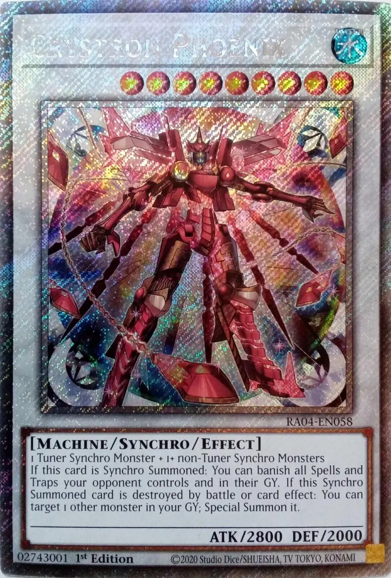 Crystron Phoenix [Ra04-En058] Platinum Secret Rare 1
